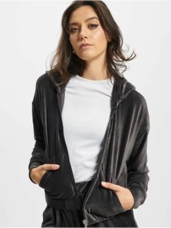 ONLY Damen Zip Hoodie New Sira In Schwarz