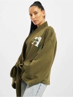 Palm Angels Damen Strickjacke Daisy Logo Kimono In Grün