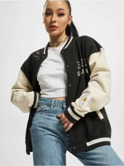 Pegador Damen College Jacke Sala Oversized In Schwarz