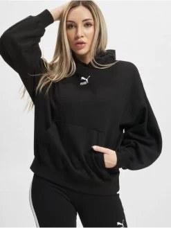 Puma Damen Hoody Classics Oversized FL In Schwarz