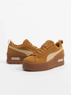 Puma Damen Sneaker Mayze Wedge Suede In Braun