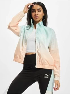 Puma Damen Übergangsjacke Gloaming All Over Print In Orange