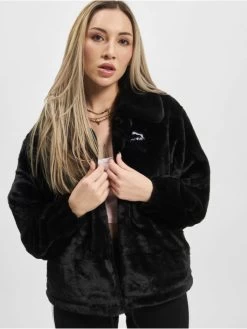 Puma Damen Übergangsjacke Faux Fur In Schwarz