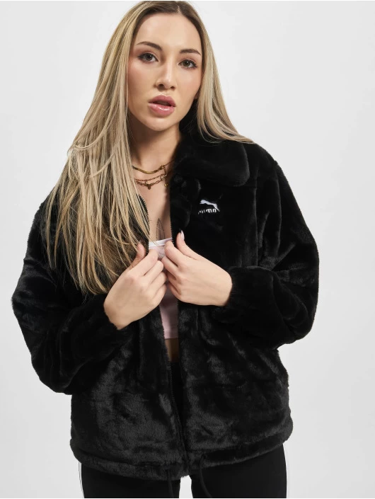 Puma Damen Übergangsjacke Faux Fur In Schwarz 3 Puma Damen Übergangsjacke Faux Fur In Schwarz