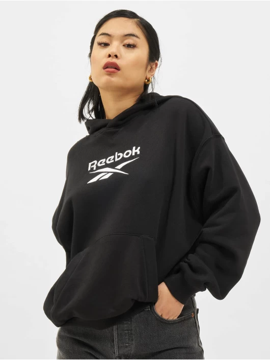 Reebok Damen Hoody CL F Big Logo FT In Schwarz 3 Reebok Damen Hoody CL F Big Logo FT In Schwarz
