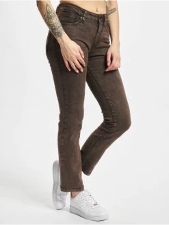 Damen Slim Fit Jeans Rocket In Braun