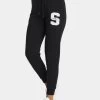Damen Jogginghose Varsity Logo Joggers In Schwarz 2 Damen Jogginghose Varsity Logo Joggers In Schwarz -Modegeschäft für Damen sik silk jogginghose schwarz 957124