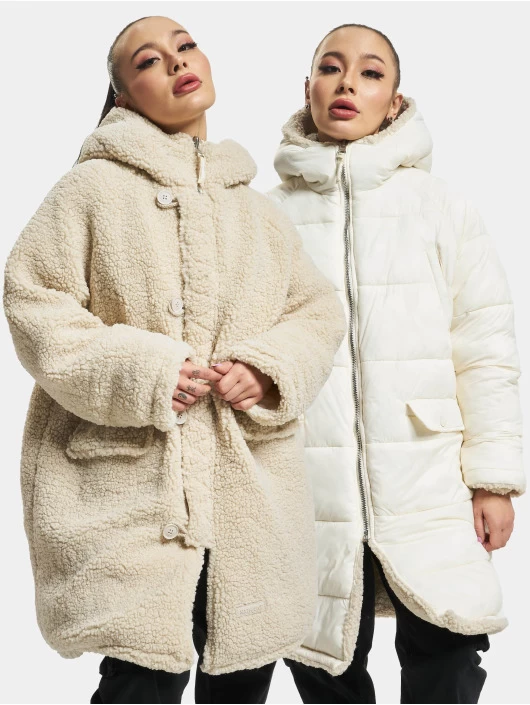 SIXTH JUNE Damen Winterjacke Reversible Borg Linin In Weiß 3 SIXTH JUNE Damen Winterjacke Reversible Borg Linin In Weiß