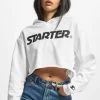 Starter Damen Hoody Ladies Cropped In Weiß