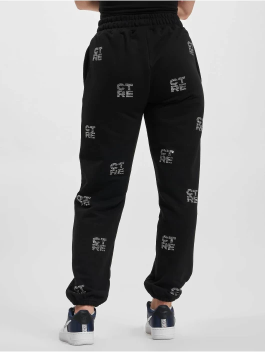 Damen Jogginghose Rhinestone Ctre Logo Joggers In Schwarz 4 Damen Jogginghose Rhinestone Ctre Logo Joggers In Schwarz – Bild 2