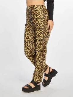 The Ragged Priest Damen Chino Leopard PU Motor In Braun