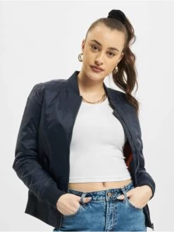 URBAN CLASSICS Damen Bomberjacke Basic In Blau
