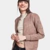 URBAN CLASSICS Damen Bomberjacke Imitation Suede In Braun 1 URBAN CLASSICS Damen Bomberjacke Imitation Suede In Braun -Modegeschäft für Damen urban classics bomberjacke braun 293957