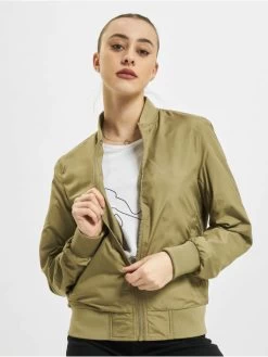 URBAN CLASSICS Damen Bomberjacke Light Bomber In Khaki