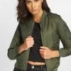 URBAN CLASSICS Damen Bomberjacke Basic In Olive -Modegeschäft für Damen urban classics bomberjacke olive 248693