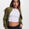URBAN CLASSICS Damen Bomberjacke Light Bomber In Olive -Modegeschäft für Damen urban classics bomberjacke olive 263310