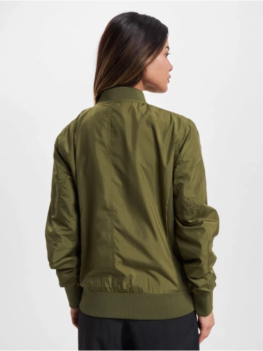 URBAN CLASSICS Damen Bomberjacke Light Bomber In Olive 4 URBAN CLASSICS Damen Bomberjacke Light Bomber In Olive – Bild 2