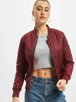 URBAN CLASSICS Damen Bomberjacke Basic In Rot