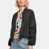 URBAN CLASSICS Damen Bomberjacke Ladies Recycled Batwing In Schwarz -Modegeschäft für Damen urban classics bomberjacke schwarz 861792