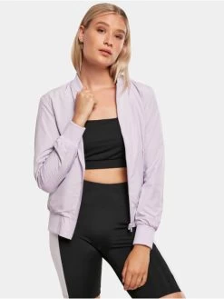 URBAN CLASSICS Damen Bomberjacke Ladies In Violet