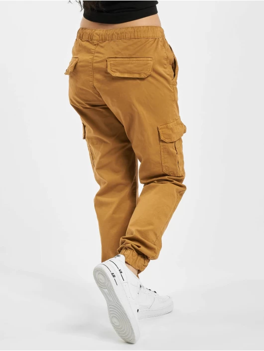 URBAN CLASSICS Damen Cargohose Ladies High Waist Cargo In Braun 4 URBAN CLASSICS Damen Cargohose Ladies High Waist Cargo In Braun – Bild 2