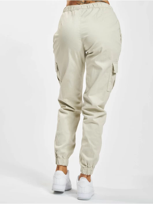 URBAN CLASSICS Damen Cargohose Ladies High Waist Comfort Jogging In Khaki 4 URBAN CLASSICS Damen Cargohose Ladies High Waist Comfort Jogging In Khaki – Bild 2