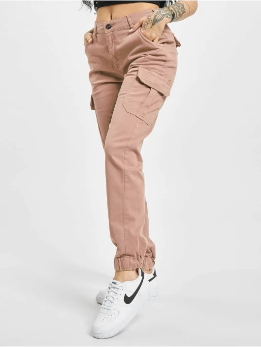 URBAN CLASSICS Damen Cargohose High Waist In Rosa 3 URBAN CLASSICS Damen Cargohose High Waist In Rosa