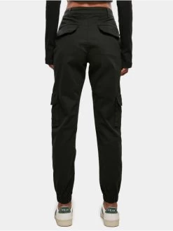 URBAN CLASSICS Damen Cargohose Ladies Cotton Twill Utility In Schwarz -Modegeschäft für Damen urban classics cargohose schwarz 917819 1