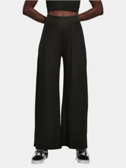 URBAN CLASSICS Damen Chino Ladies Rib In Schwarz
