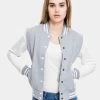 URBAN CLASSICS Damen College Jacke Ladies 2-Tone In Grau 2 URBAN CLASSICS Damen College Jacke Ladies 2-Tone In Grau -Modegeschäft für Damen urban classics college jacke grau 46409