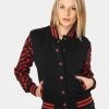 URBAN CLASSICS Damen College Jacke Zebra 2-Tone In Schwarz -Modegeschäft für Damen urban classics college jacke schwarz 102613