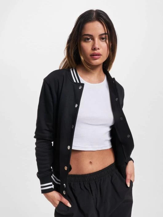 URBAN CLASSICS Damen College Jacke College In Schwarz 3 URBAN CLASSICS Damen College Jacke College In Schwarz