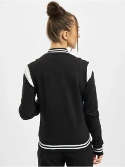 URBAN CLASSICS Damen College Jacke Ladies Organic Inset College In Schwarz -Modegeschäft für Damen urban classics college jacke schwarz 799010 1