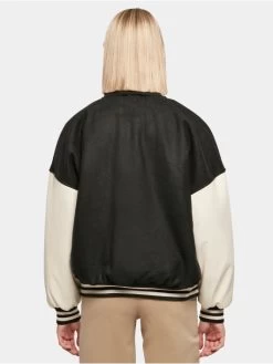 URBAN CLASSICS Damen College Jacke Ladies Oversized Big U In Schwarz -Modegeschäft für Damen urban classics college jacke schwarz 917674 1