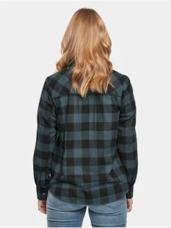 URBAN CLASSICS Damen Hemd Ladies Turnup Checked Flanell In Blau 5 URBAN CLASSICS Damen Hemd Ladies Turnup Checked Flanell In Blau -Modegeschäft für Damen urban classics hemd blau 910607 1