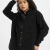 URBAN CLASSICS Damen Hemd Ladies Corduroy Oversized In Schwarz -Modegeschäft für Damen urban classics hemd schwarz 798954