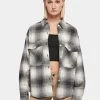 URBAN CLASSICS Damen Hemd Ladies Oversized Check In Weiß -Modegeschäft für Damen urban classics hemd weiss 918119