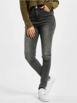 URBAN CLASSICS Damen High Waist Jeans Ladies In Schwarz