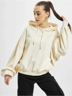 URBAN CLASSICS Damen Hoody Ladies Organic Oversized Terry In Beige
