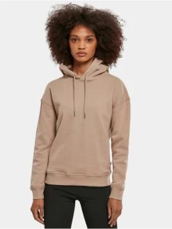 URBAN CLASSICS Damen Hoody Ladies Organic In Beige
