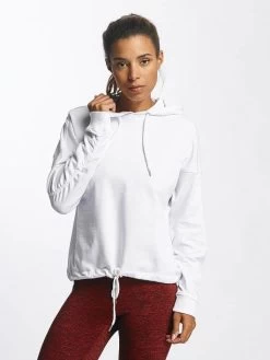 URBAN CLASSICS Damen Hoody Oversized Gathering In Weiß
