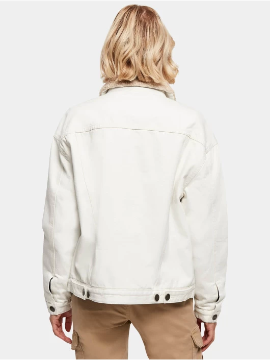 URBAN CLASSICS Damen Jeansjacken Ladies Oversized Sherpa In Beige 4 URBAN CLASSICS Damen Jeansjacken Ladies Oversized Sherpa In Beige – Bild 2