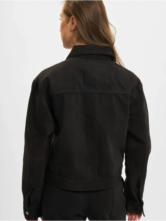 URBAN CLASSICS Damen Jeansjacken Ladies Short Boxy Worker In Schwarz 4 URBAN CLASSICS Damen Jeansjacken Ladies Short Boxy Worker In Schwarz – Bild 2