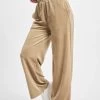 URBAN CLASSICS Damen Jogginghose Ladies High Waist Straight Velvet In Beige