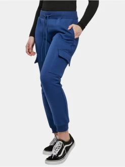 URBAN CLASSICS Damen Jogginghose Ladies In Blau