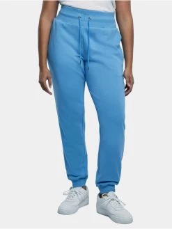 URBAN CLASSICS Damen Jogginghose Ladies Organic High Waist In Blau