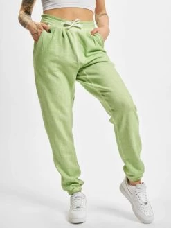 URBAN CLASSICS Damen Jogginghose Ladies Spray Dye In Grün