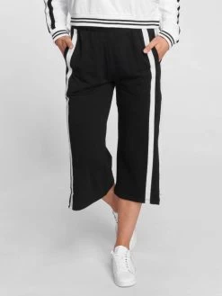 URBAN CLASSICS Damen Jogginghose Taped Terry In Schwarz