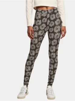 URBAN CLASSICS Damen Legging Ladies Soft Aop In Braun