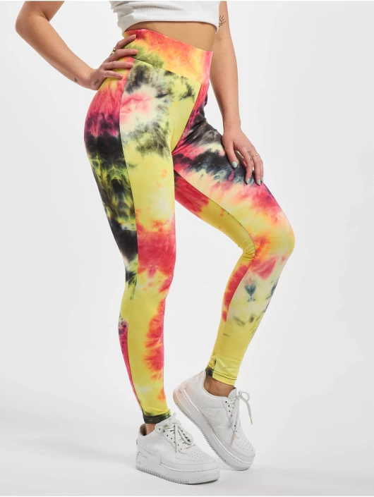 URBAN CLASSICS Damen Legging Ladies Tie Dye High Waist In Pink 3 URBAN CLASSICS Damen Legging Ladies Tie Dye High Waist In Pink